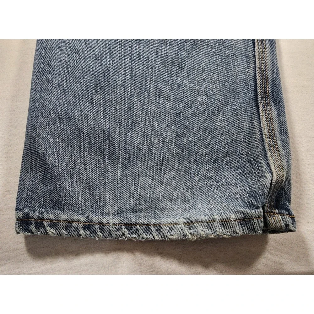 Carhartt Jeans Mens 40x34 Relaxed Fit Straight‎ Leg Denim Workwear Trashed Stain